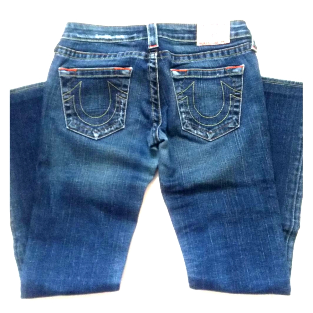 True Religion low-waist straight cut jeans size 27